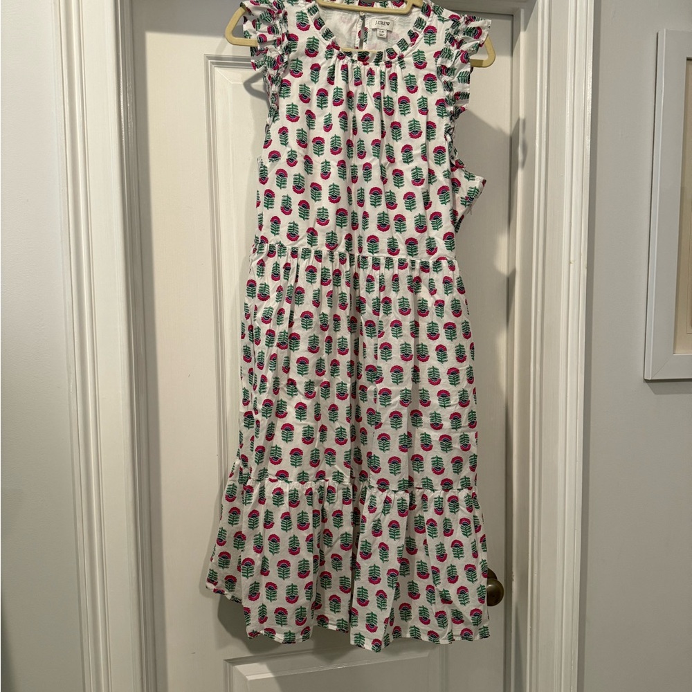 J. Crew Multicolor Block Print Dress